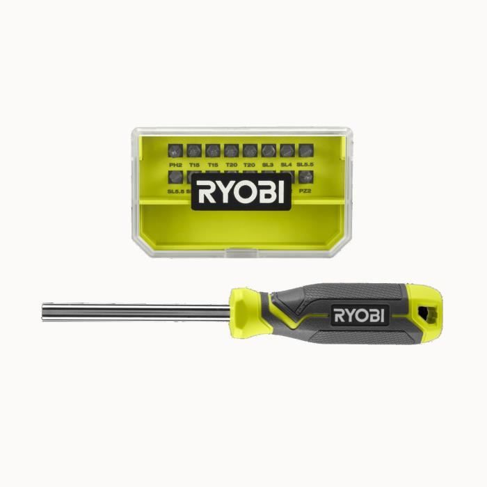 Tournevis et coffret d'embouts - RYOBI - 17 pcs