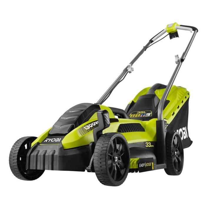 RYOBI - Tondeuse 1300 W - Ø coupe 33 cm - ramassage et mulching - RLM13E33S