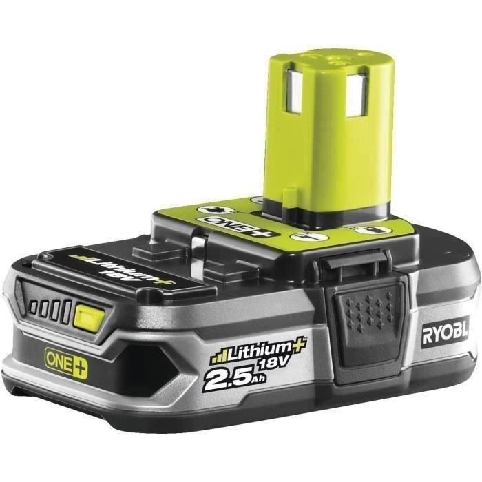 RYOBI - 1 batterie lithium+ 18V ONE+ 2,5 Ah - gestion individuelle de charge/décharge des cellules - RB18L25G