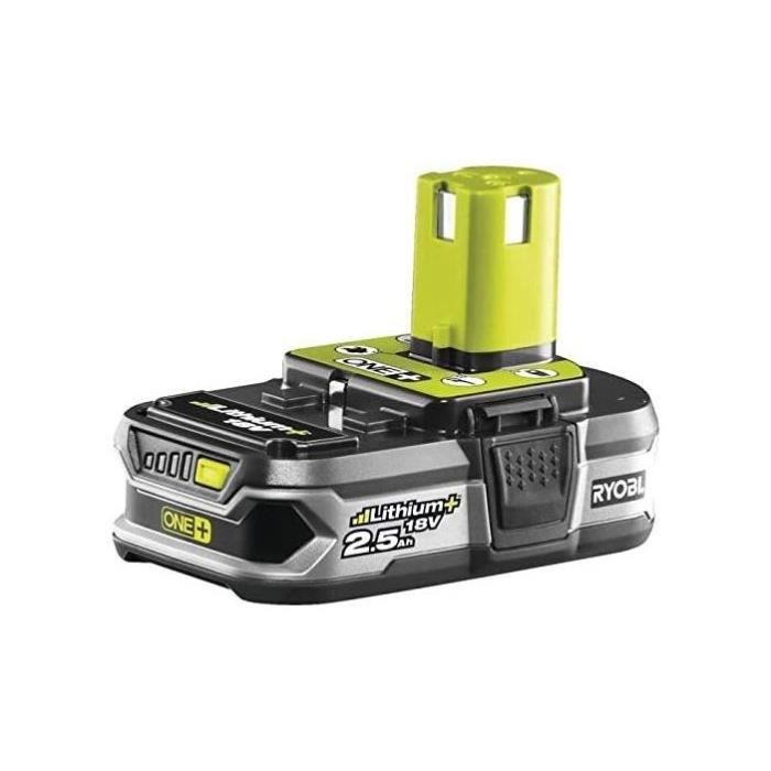 RYOBI - 1 batterie lithium+ 18V ONE+ 2,5 Ah - gestion individuelle de charge/décharge des cellules - RB18L25G