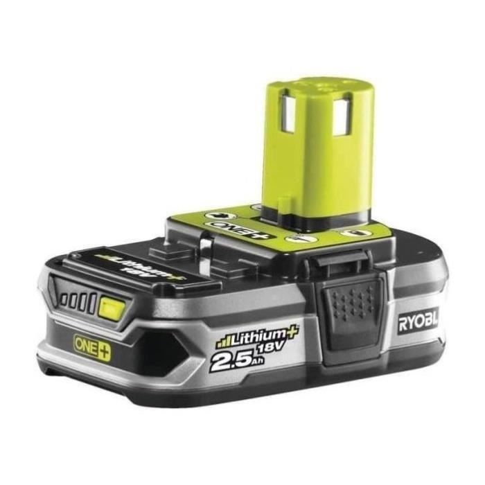 RYOBI - 1 batterie lithium+ 18V ONE+ 2,5 Ah - gestion individuelle de charge/décharge des cellules - RB18L25G