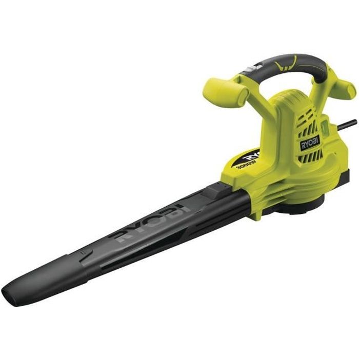 RYOBI - Souffleur aspiro-broyeur 3000 W - 2-en-1 - 2 vitesses - jusqu'a 375 km/h - aspiration 14 m³/min - broyage 16:1 - RBV3000CSV