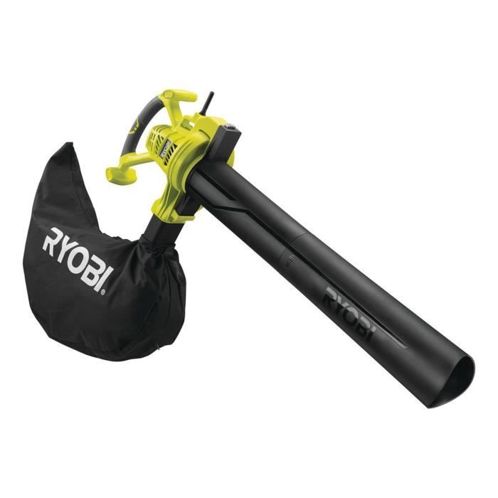 RYOBI - Souffleur aspiro-broyeur 3000 W - 2-en-1 - 2 vitesses - jusqu'a 375 km/h - aspiration 14 m³/min - broyage 16:1 - RBV3000CSV