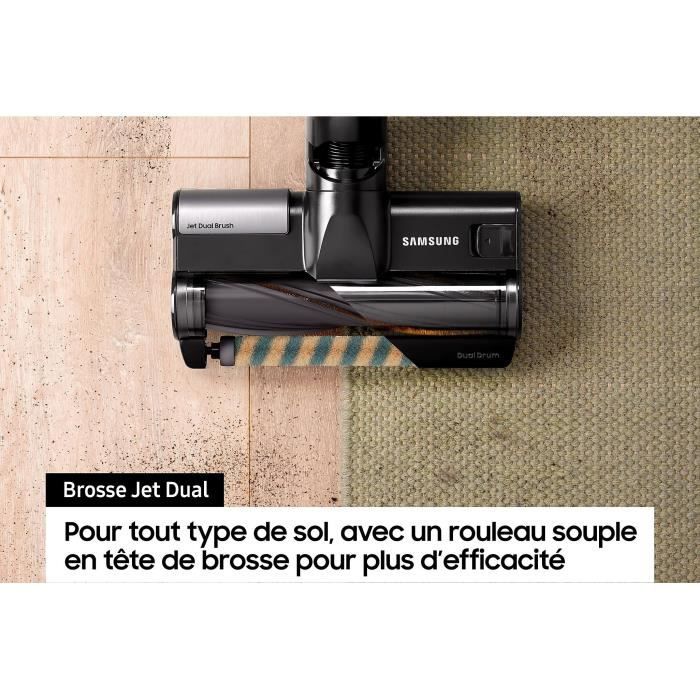 SAMSUNG Jet 85 Complete VS20C85G4TB - Aspirateur Balai sans fil - Puissance 210 AW - Autonomie 60 min - 3 brosses