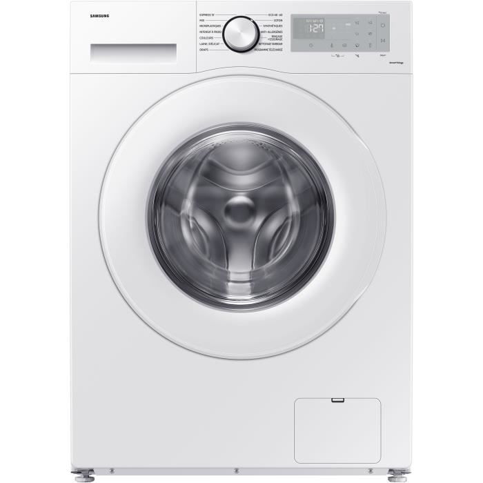 Lave-linge hublot SAMSUNG Ecobubble WW90CGC04DTH - 9 kg - Induction - L60cm - 1400 trs/min - Classe A - Connecté - Blanc