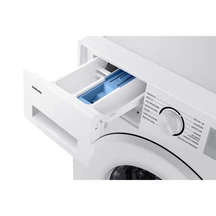 Lave-linge hublot SAMSUNG Ecobubble WW90CGC04DTH - 9 kg - Induction - L60cm - 1400 trs/min - Classe A - Connecté - Blanc