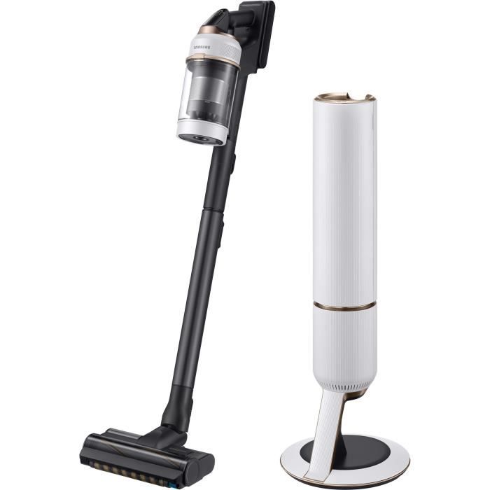 SAMSUNG Bespoke Jet Plus Pet VS20B95823W - Aspirateur Balai + Clean Station 2.0 - 580 W - 210 AW