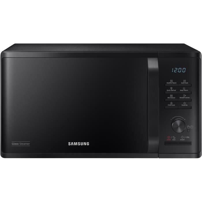 Micro-ondes solo - SAMSUNG - MS23K3555E - Noir - 23L - Contrôle électronique + bouton - Fonction maintien au chaud