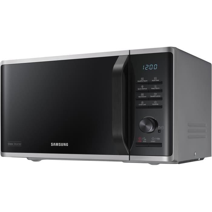 Micro-ondes solo - SAMSUNG - MS23K3555ES - Acier inoxydable - 23L - Contrôle électronique + bouton - Fonction maintien au chaud