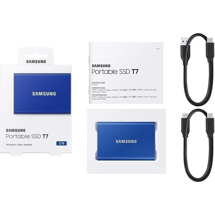 SAMSUNG SSD Externe T7 Bleu 2 To MU-PC2T0H/WW