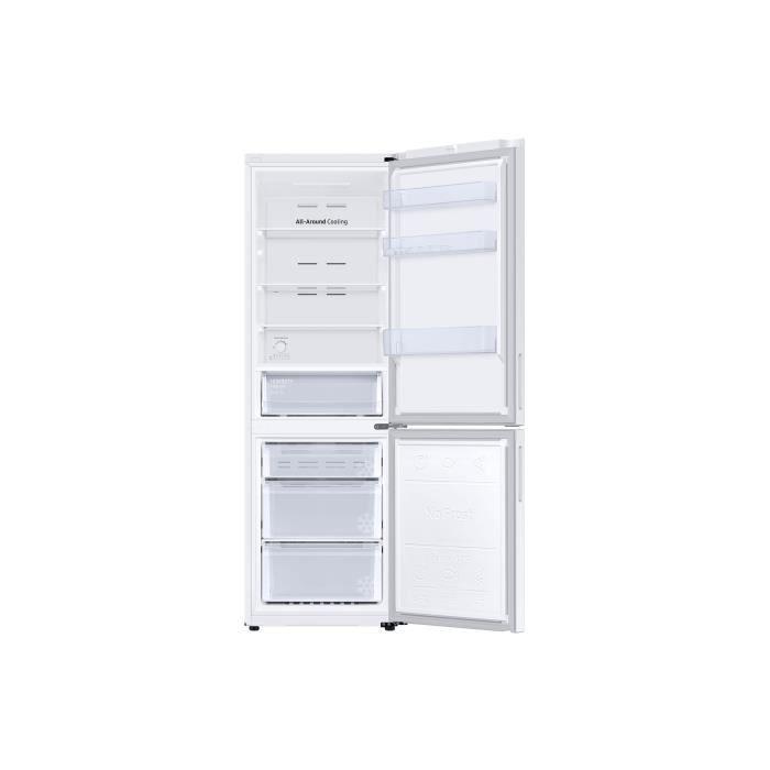 Réfrigérateur congélateur - SAMSUNG - RB33B610EWW - 344L - 185cm - E - No Frost - Poignées int côté - Blanc