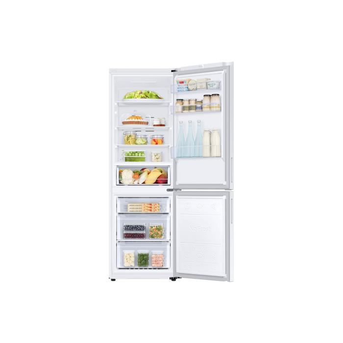 Réfrigérateur congélateur - SAMSUNG - RB33B610EWW - 344L - 185cm - E - No Frost - Poignées int côté - Blanc