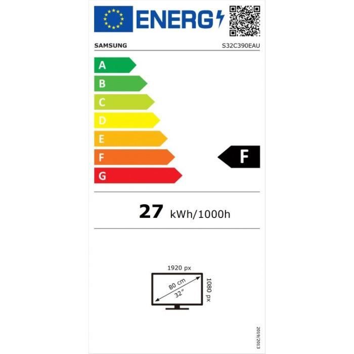 Ecran PC Incurvé - SAMSUNG LS32C390EAUXEN - 32 FHD - Dalle VA - 4 ms - 75Hz -  AMD Freesync