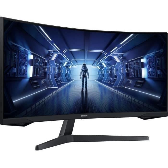 Ecran PC Gamer Incurvé - SAMSUNG - ODYSSEY G5 - G55T C34G55TWWP - 34'' UWQHD - Dalle VA - 1 ms - 165Hz - HDMI / DisplayPort / USB