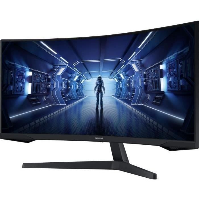 Ecran PC Gamer Incurvé - SAMSUNG - ODYSSEY G5 - G55T C34G55TWWP - 34'' UWQHD - Dalle VA - 1 ms - 165Hz - HDMI / DisplayPort / USB