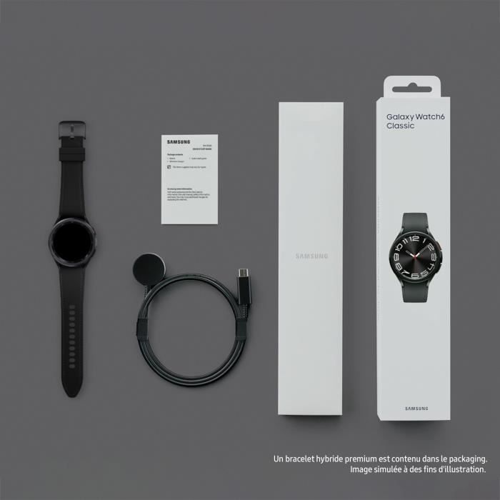 SAMSUNG Galaxy Watch6 Classic 43mm Noir Bluetooth