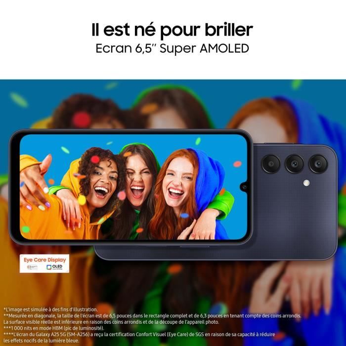 Smartphone Samsung Galaxy A25 256GO BLEU NUIT 5G