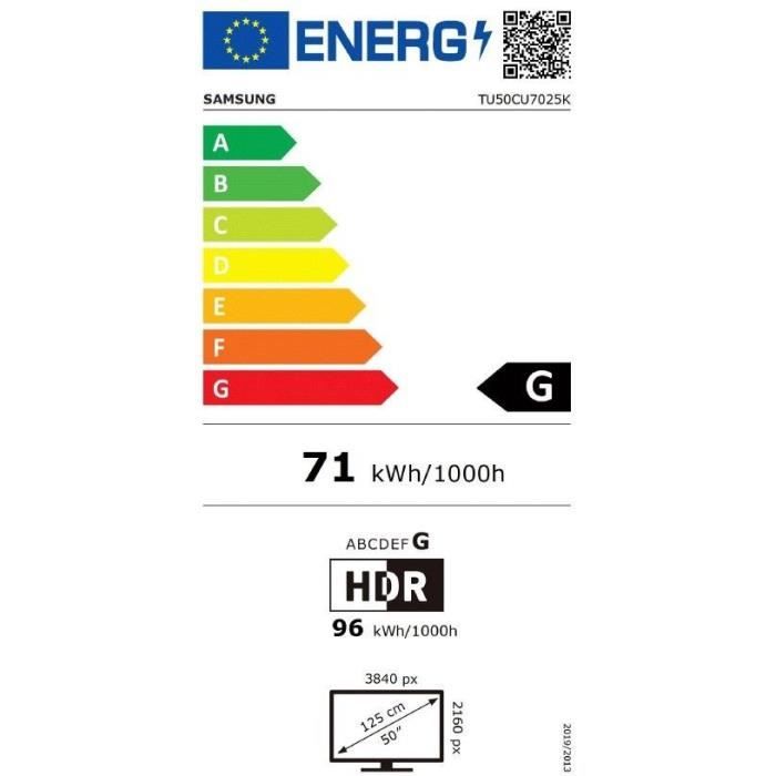 TV LED Samsung 50CU7025 Crystal UHD 127cm 4k