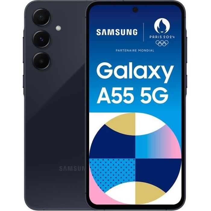 Smartphone Samsung Galaxy A55 5G 128Go Bleu nuit