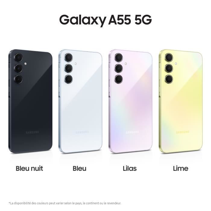 Samsung Galaxy A55 Smartphone 128 Go 5G Bleu nuit