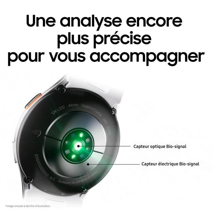 Montre connectée Samsung Watch7 44mm Vert Kaki Bluetooth