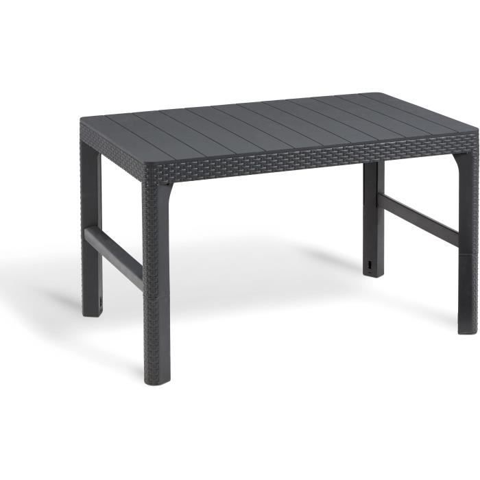 Salon de jardin avec table basse 2 en 1 - en résine - Allibert by KETER - 6 personnes - SanRemo - Gris graphite