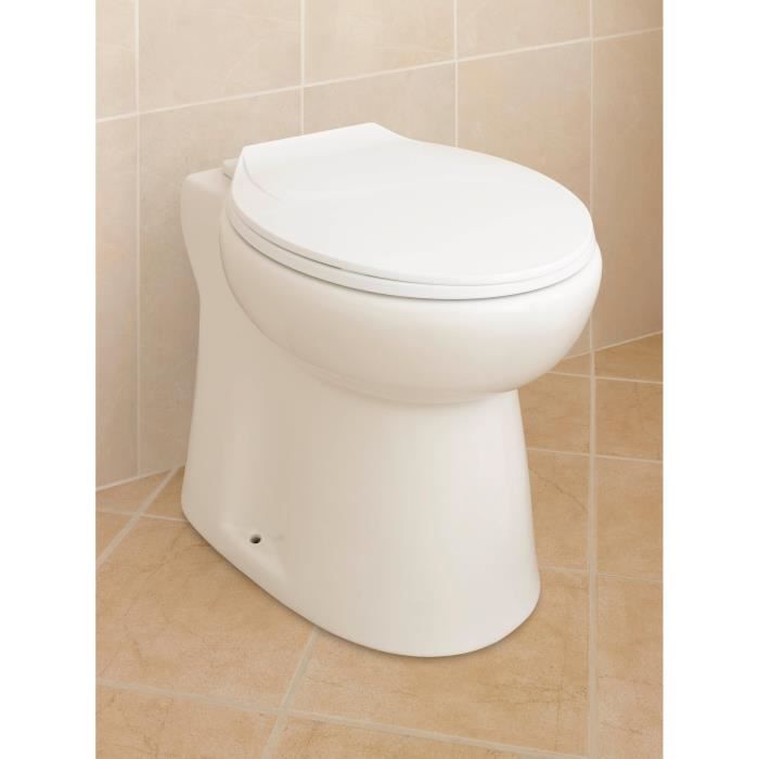 WC broyeur intégré - Setsan C - Simple cuve - Blanc - 40mm - 500W