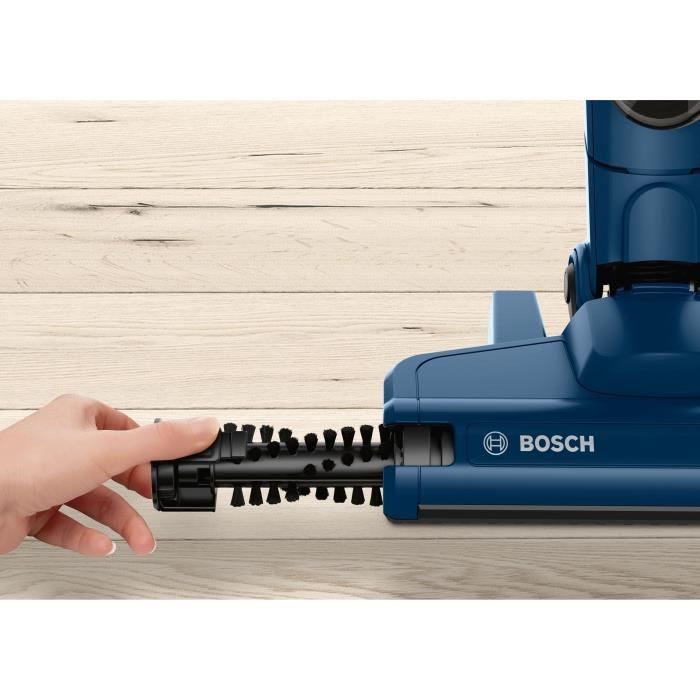 Aspirateur balai sans fil - BOSCH BBHF216 - 16 V max. - Batterie lithium - 36 min - Aspirateur de table intégré - Bleu