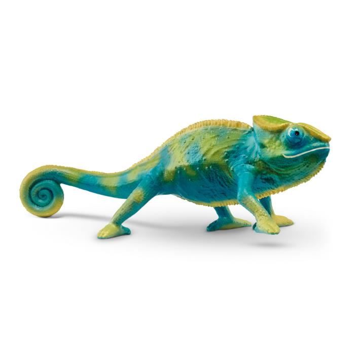 Figurine Caméléon , Figurine qui change de couleur avec la chaleur, jouet pour enfants des 3 ans - Schleich 14858 WILD LIFE