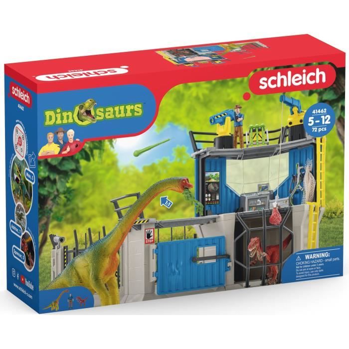 Grande station de recherche Dino, coffret de 72 pieces, jouets, Des 5 ans, Schleich 41462 Dinosaurs