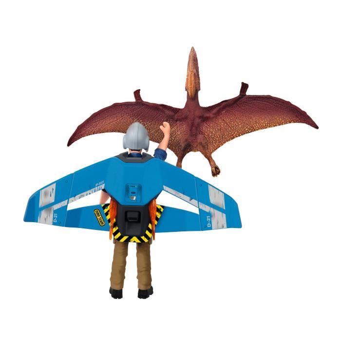 Jetpack Chase et dinosaure tupuxuara, Coffret schleich avec 1 figurine humaine et 1, Schleich 41467 Dinosaurs, Des 4 ans