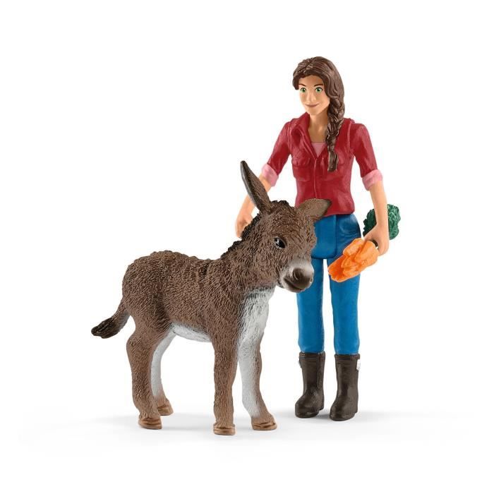 Ferme avec étable et animaux, coffret de 97 pieces avec figurines, Schleich 42407 Farm World