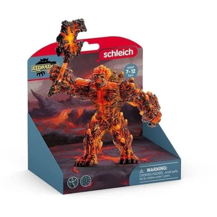 Golem de lave avec arme, Schleich 42447 Eldrador Creature, Figurine d'action tres durable, Des 7 ans