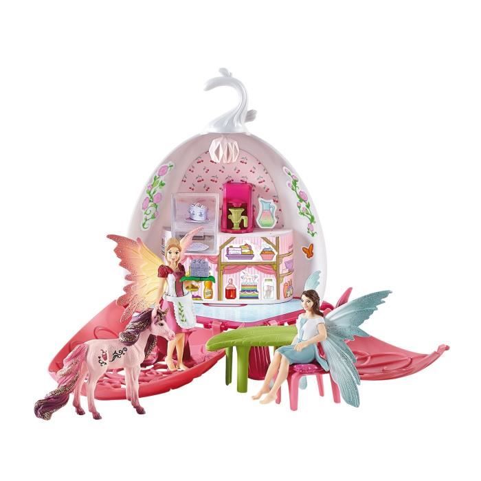 Café des Elfes - Coffret de jouets Magique de 21 Pieces avec Fée, Licorne, Maison et Accessoires - Maison de Poupées Enchantée - a