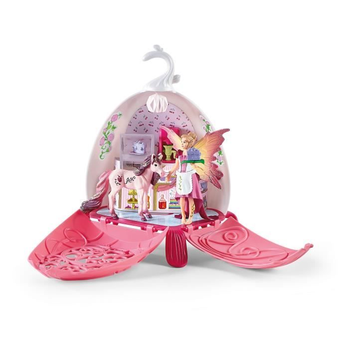 Café des Elfes - Coffret de jouets Magique de 21 Pieces avec Fée, Licorne, Maison et Accessoires - Maison de Poupées Enchantée - a