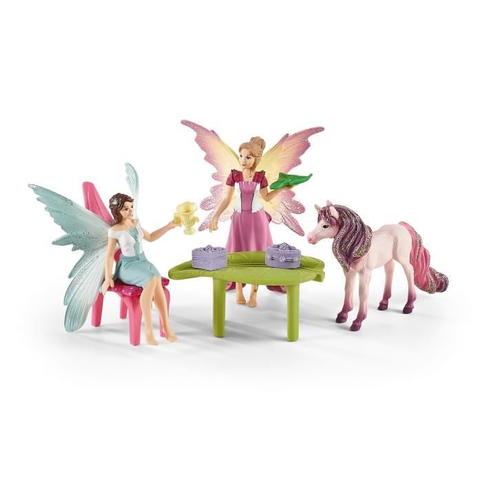 Café des Elfes - Coffret de jouets Magique de 21 Pieces avec Fée, Licorne, Maison et Accessoires - Maison de Poupées Enchantée - a