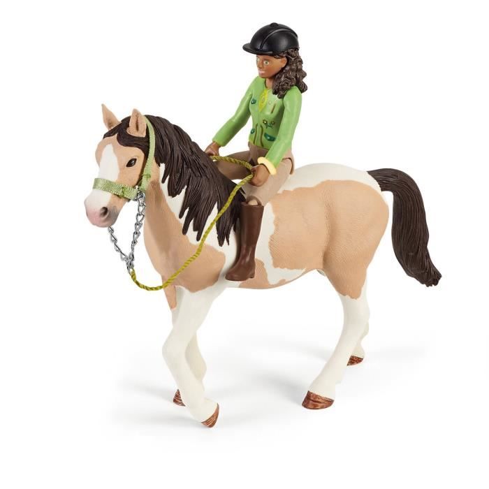 Aventures au camping de Sarah, coffret schleich avec 23 éléments inclus dont 1 cheval schleich et 1 personnage, coffret figurines