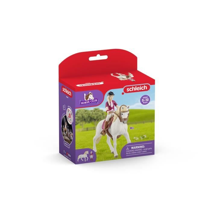 Figurine Cavaliere Sofia et Blossom, coffret schleich avec 10 éléments inclus dont 1 cheval schleich andalou et sa cavaliere,