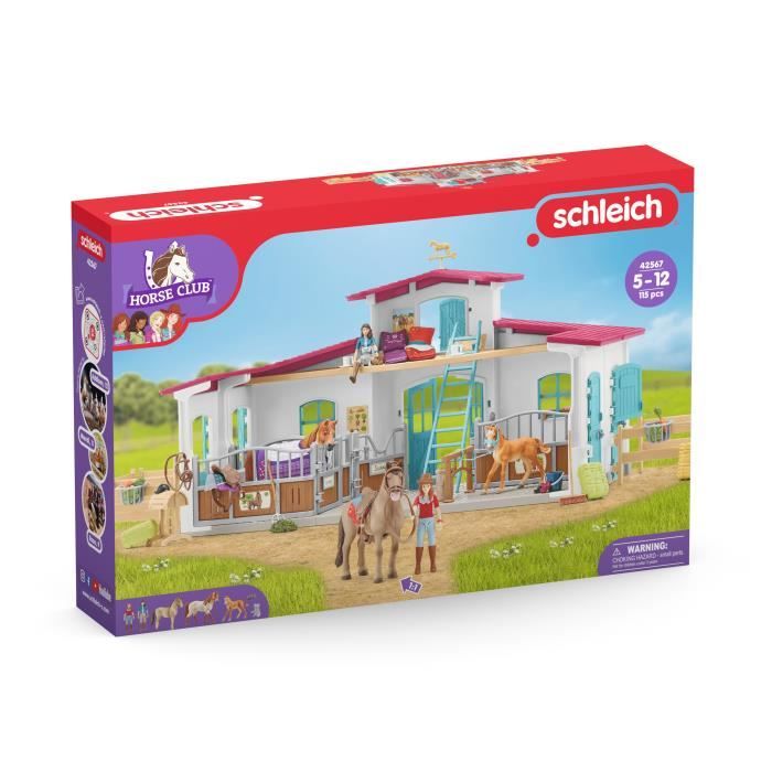 Centre équestre modulable de Lakeside pour chevaux, coffret figurines avec 115 éléments, Schleich 42567 Horse Club