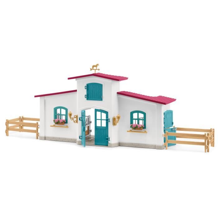 Centre équestre modulable de Lakeside pour chevaux, coffret figurines avec 115 éléments, Schleich 42567 Horse Club