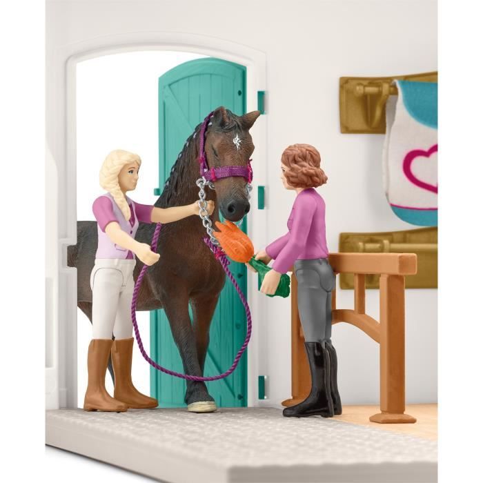 Boutique d'équitation pour chevaux schleich, Coffret schleich avec 67 éléments inclus dont 1 cheval schleich, coffret figurines