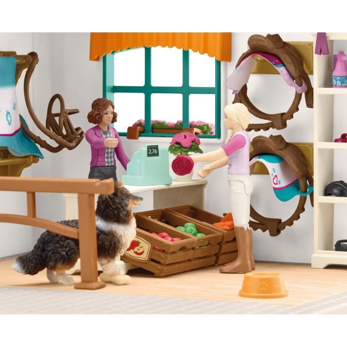 Boutique d'équitation pour chevaux schleich, Coffret schleich avec 67 éléments inclus dont 1 cheval schleich, coffret figurines