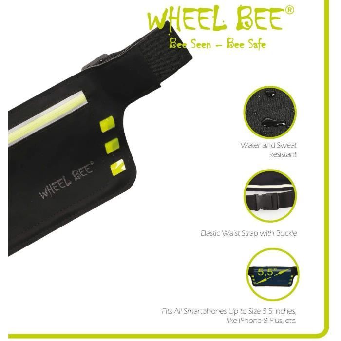 Ceinture de course - SCHILDKRÖT - Wheel Bee Running Waistbag Night Runner LED-Light