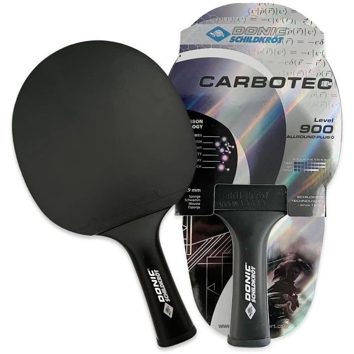 Raquette de tennis de table - SCHILDKRÖT - Qualité supérieure - Epaisseur 1.9 mm - CARBOTEC 900