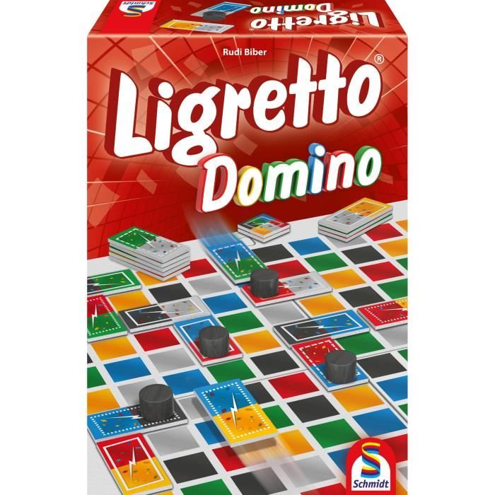 Jeu de Tactique et Jeu Familial - Schmidt Spiele - Ligretto Domino - Multicolore - 2 a 6 joueurs