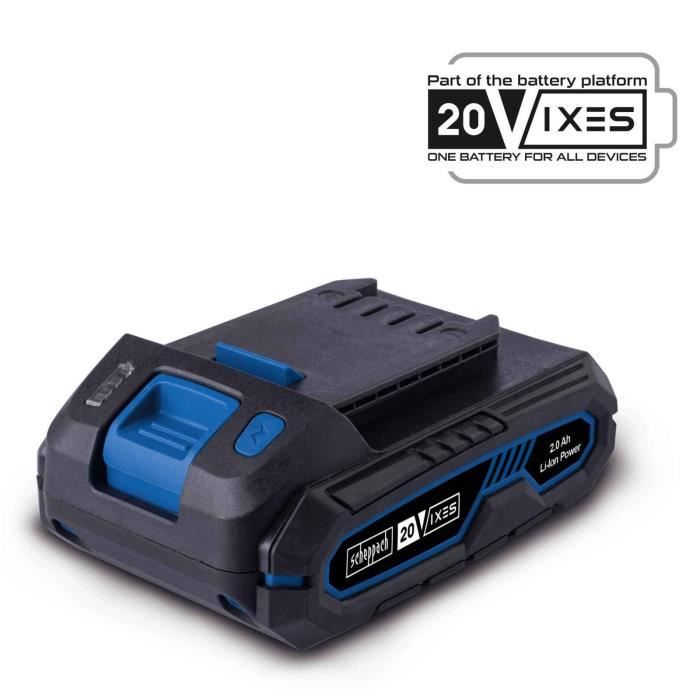 batterie 2.0Ah 20V - batterie universelle pour la gamme SCHEPPACH 20V IXES