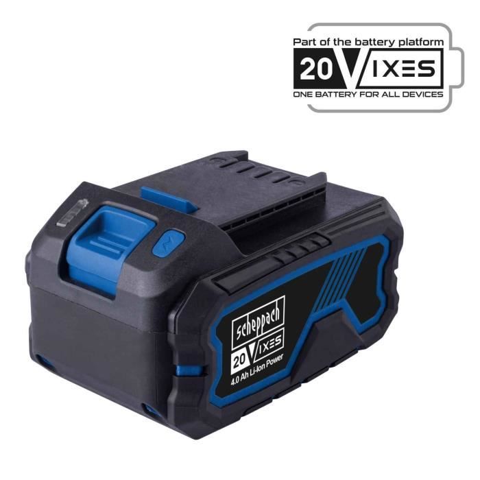 batterie 4.0Ah 20V - batterie universelle pour la gamme SCHEPPACH 20V IXES