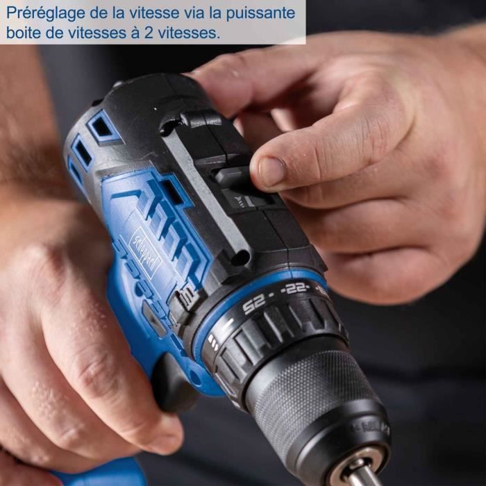 perceuse visseuse sans fil BC-DD60-X - brushless 60 Nm mandrin 13mm - SCHEPPACH 20V IXES - sans batterie ni chargeur