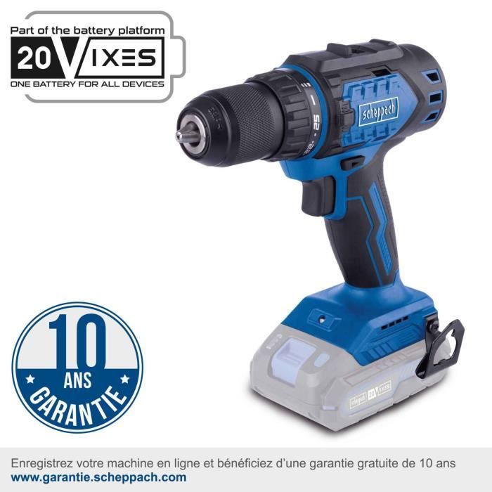 perceuse visseuse sans fil BC-DD60-X - brushless 60 Nm mandrin 13mm - SCHEPPACH 20V IXES - sans batterie ni chargeur