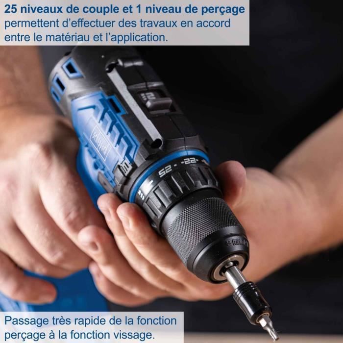 perceuse visseuse sans fil BC-DD60-X - brushless 60 Nm mandrin 13mm - SCHEPPACH 20V IXES - sans batterie ni chargeur